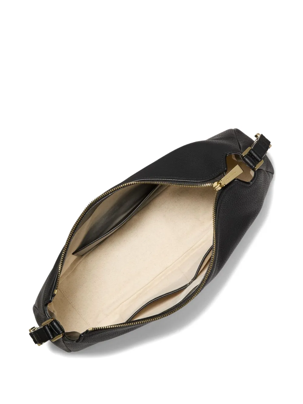 Michael Michael Kors Nolita Medium Black Shoulder Bag With Logo Charm And Adjustable Shoulder Strap In Leather Woman In Black