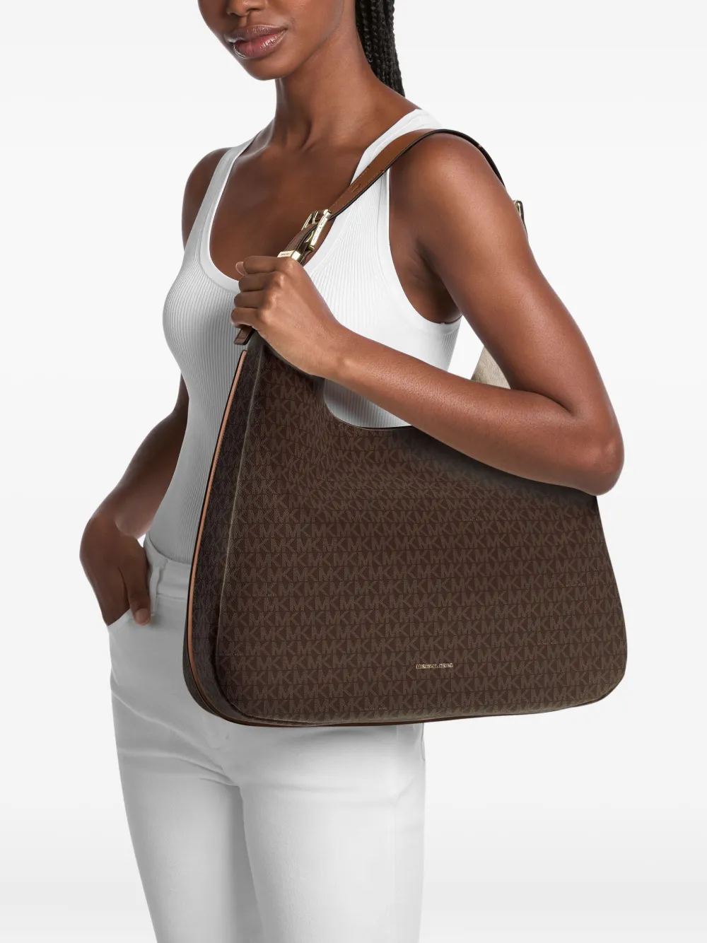 Michael Michael Kors monogram hobo shoulder bag | Image 2