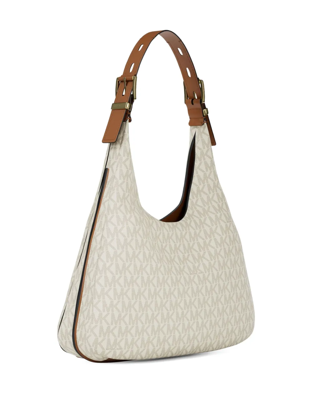 Michael Michael Kors Nolita Monogram Shoulder Bag In White
