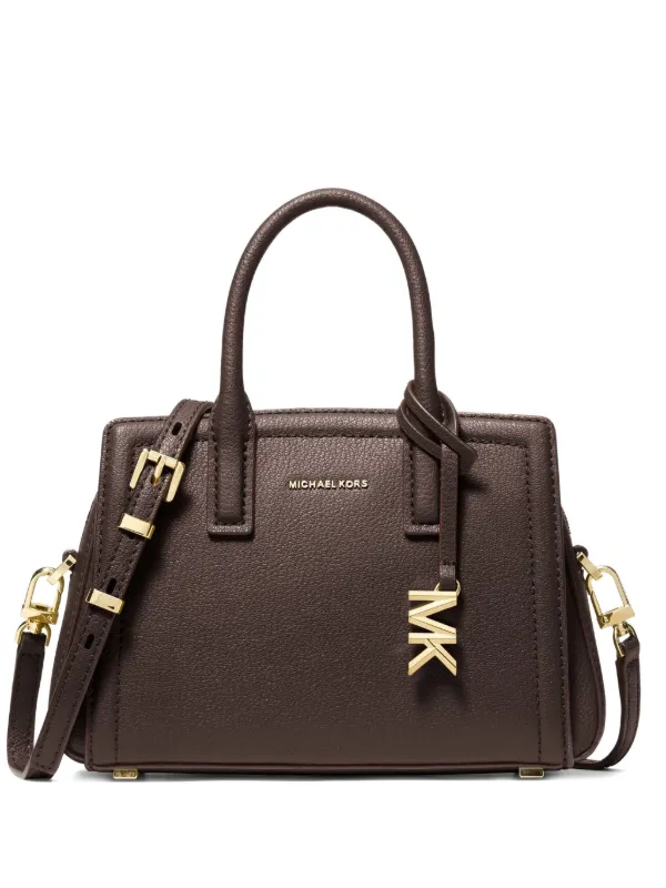 Michael Kors Bolsa Transversal Laila XS De Couro | Marrom