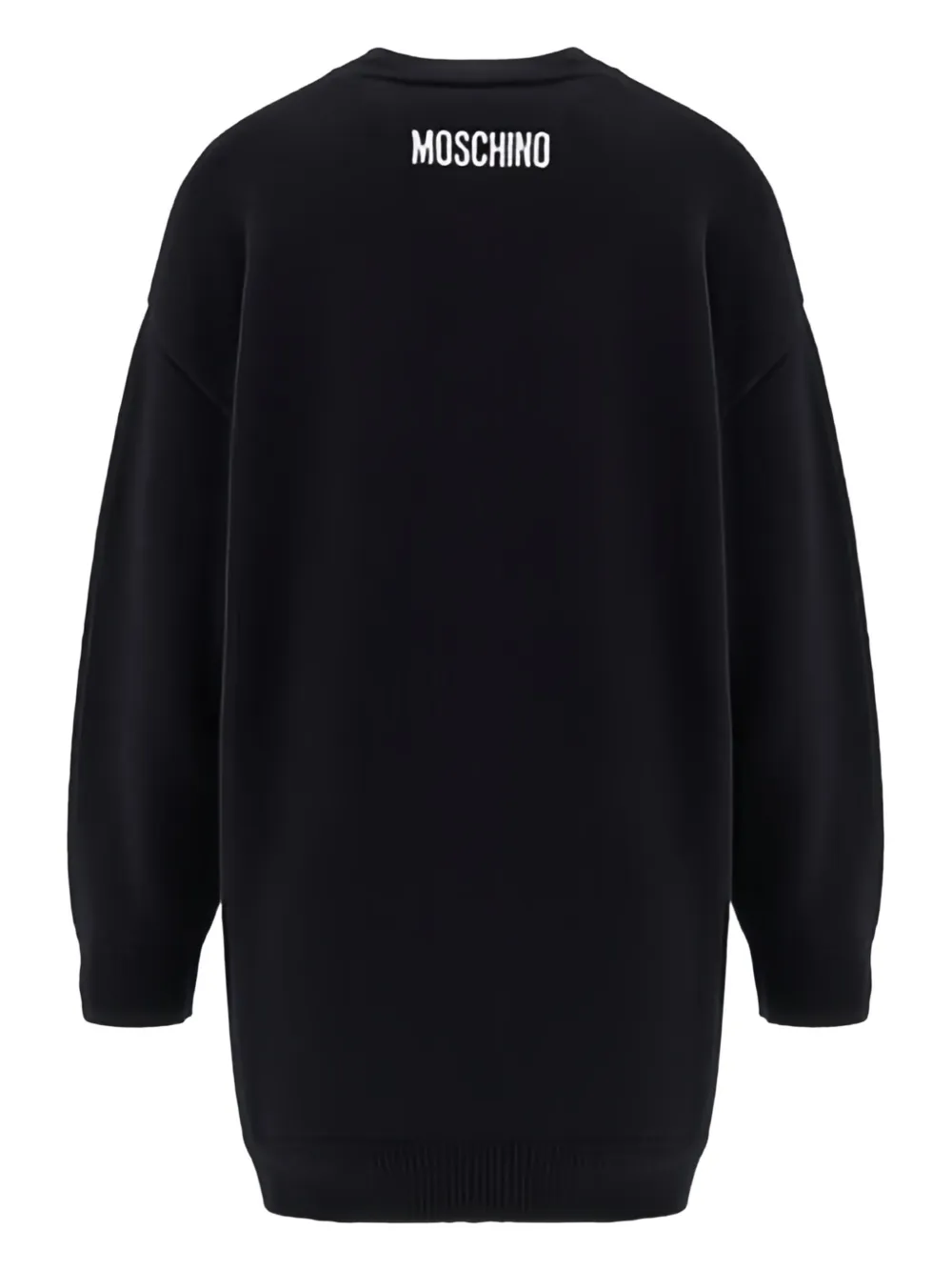 Moschino Kids Intarsia jurk met print Zwart