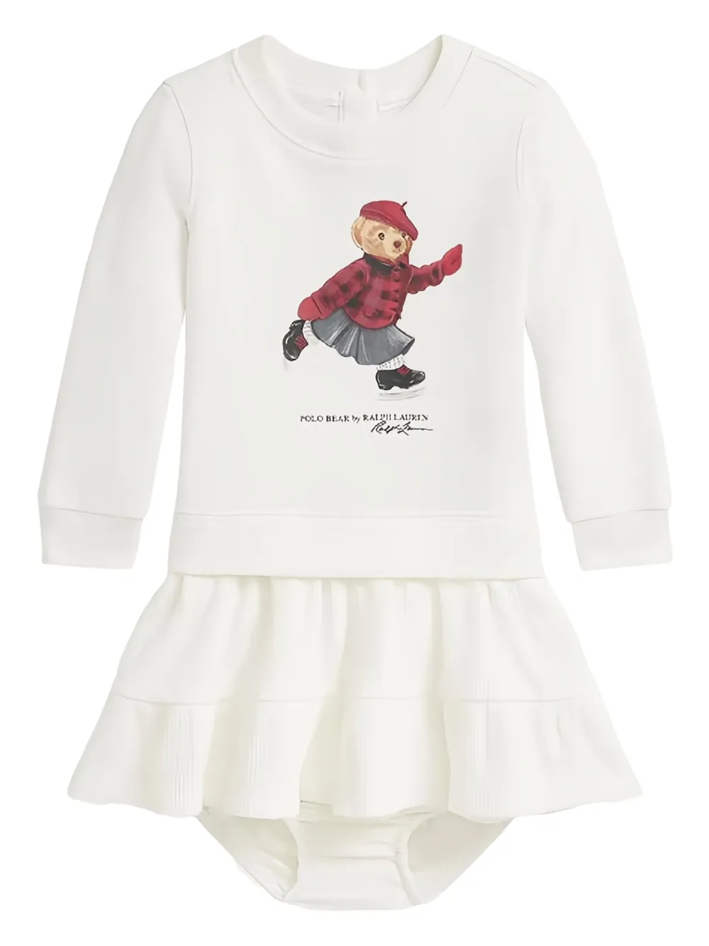 POLO RALPH LAUREN KIDS ティアード ワンピース セット - ホワイト POLO RALPH LAUREN KIDS ティアード ワンピース セット - ホワイト