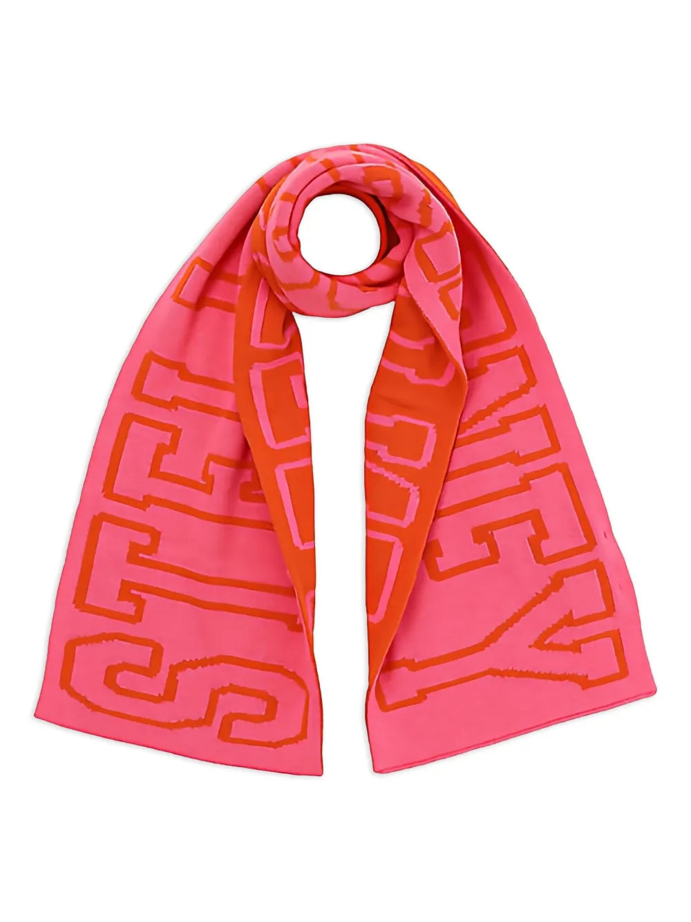 Stella McCartney Kids Sjaal met logo intarsia Roze