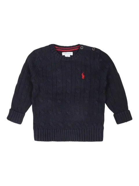 POLO RALPH LAUREN KIDS cable-knit buttoned sweater