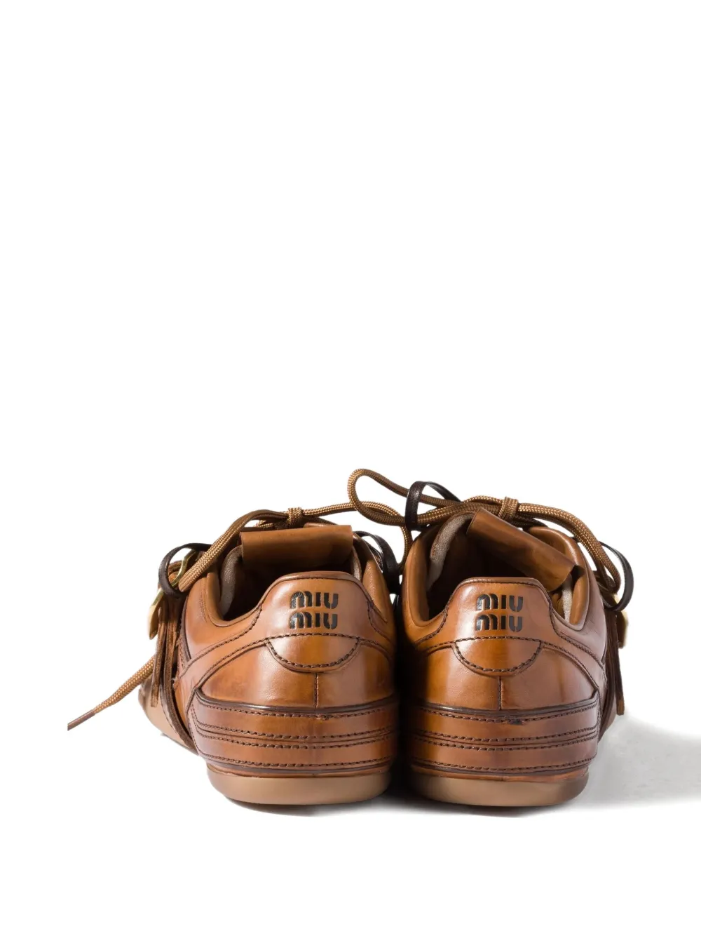 Miu Sneakers met gespbandje Bruin