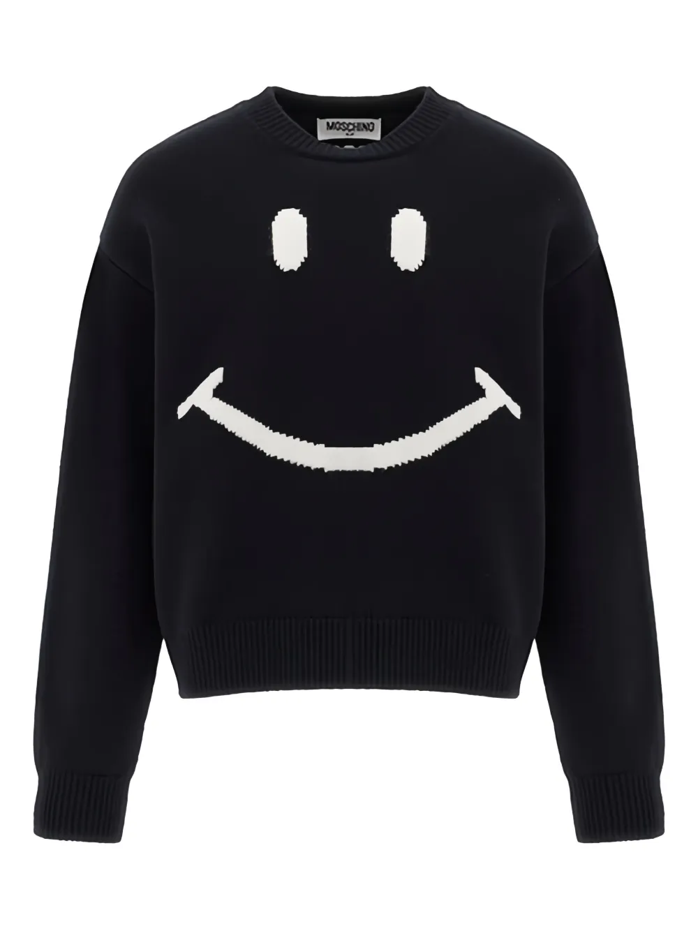 Moschino Kids smiley face motif sweater - Nero