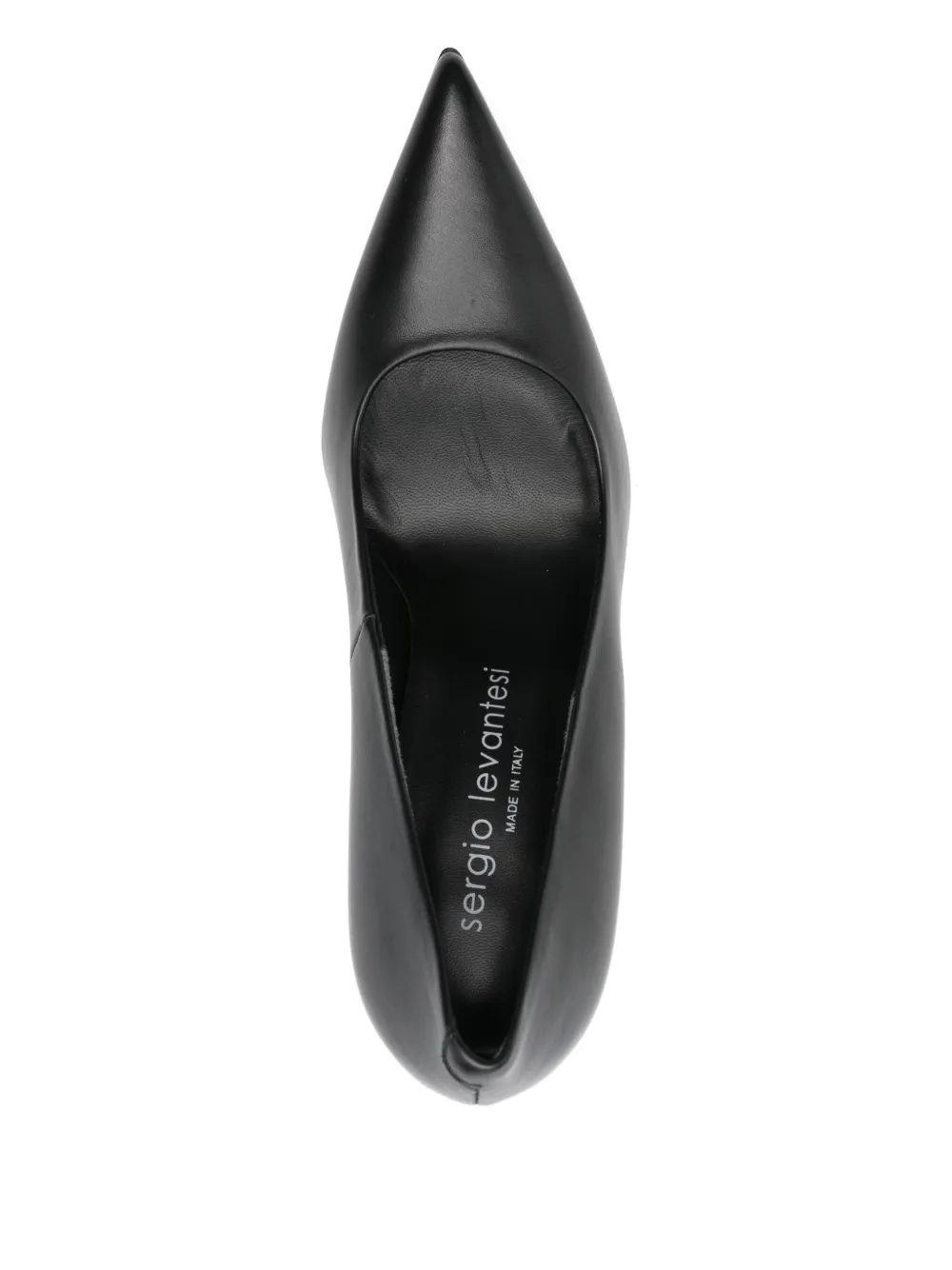 Sergio Levantesi 100 mm Ley56 pumps met stilettohak en puntige neus Zwart