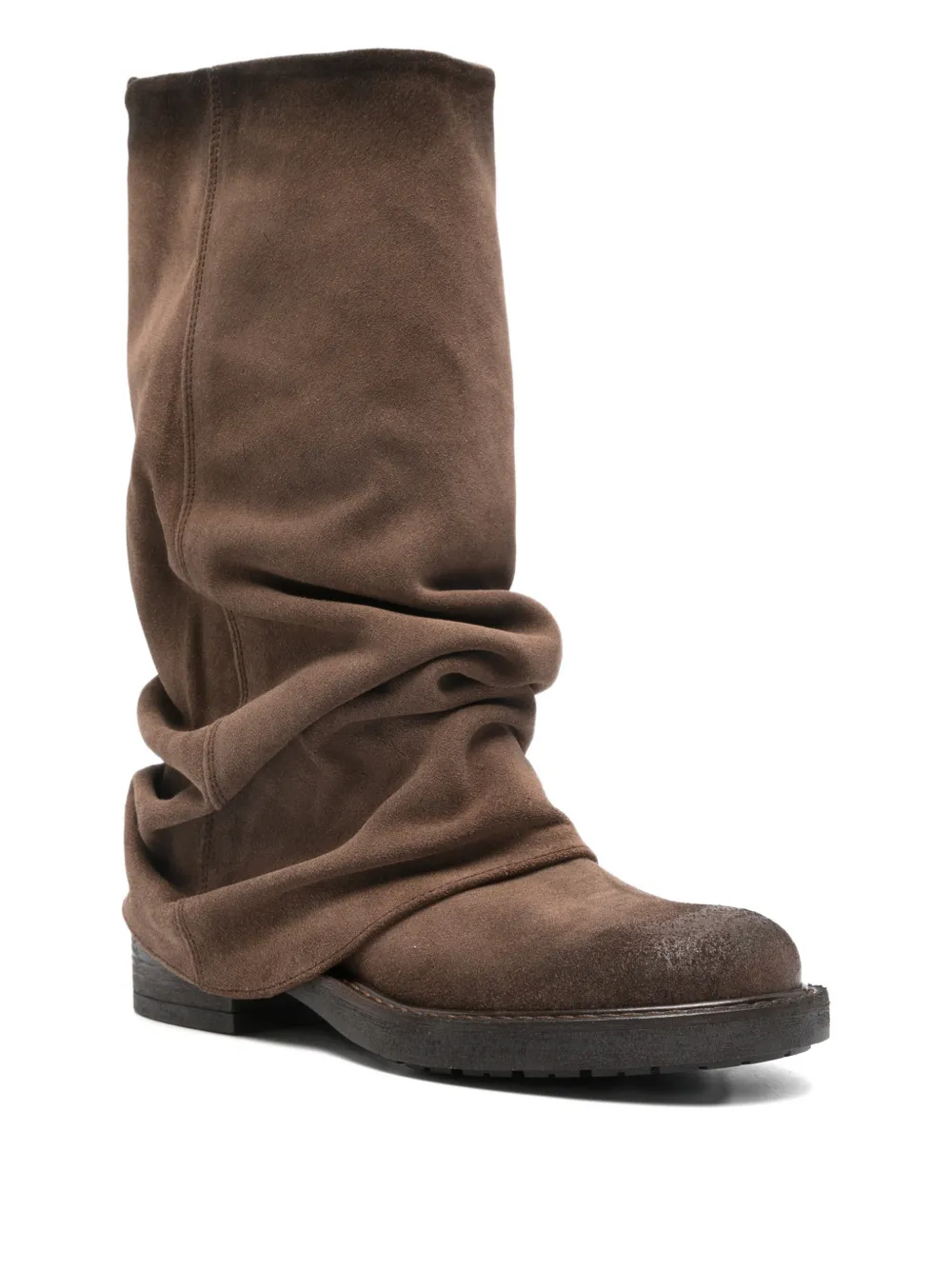 Metisse ruched-effect block-heel boots | bottes | Image 2