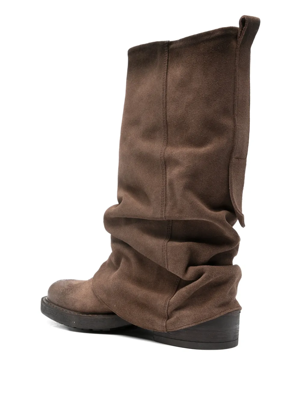 Metisse Laarzen met blokhak en ruches Bruin