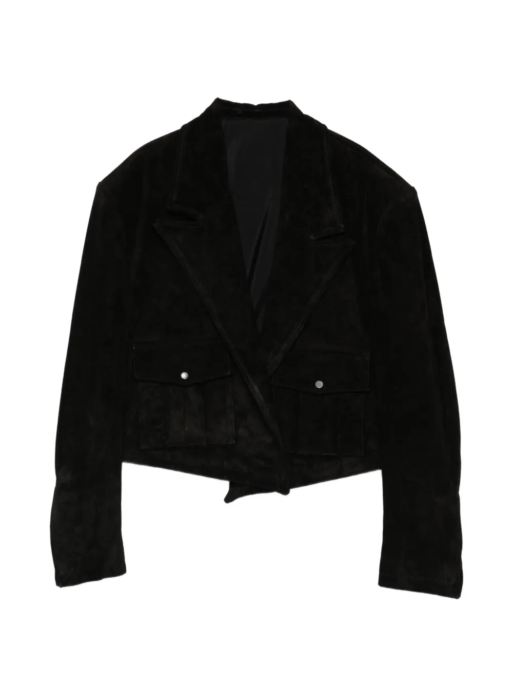 Salvatore Santoro cropped leather jacket - Nero