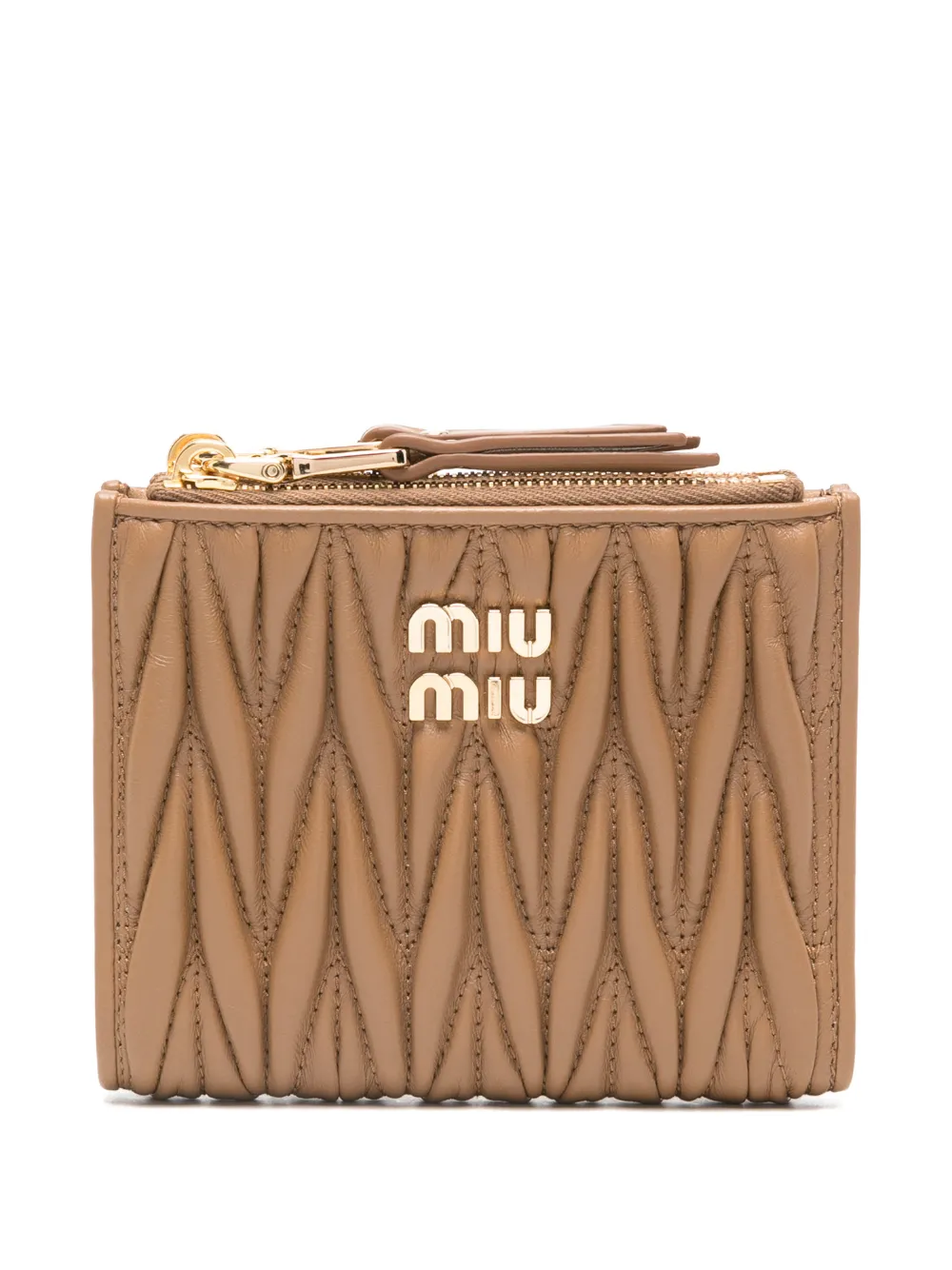 Miu Miu matelassé-design wallet | Bruin | Image 1