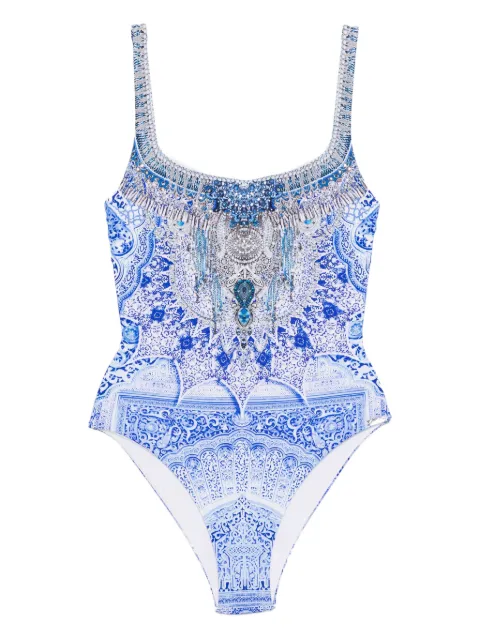 Camilla traje de baño con estampado gráfico