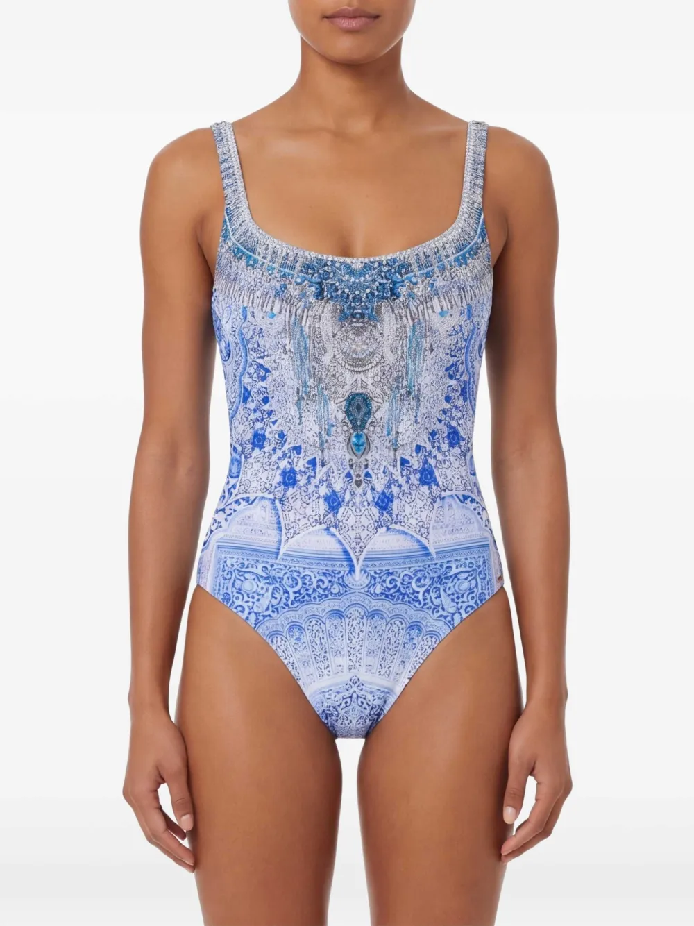 Camilla Badpak met print Blauw