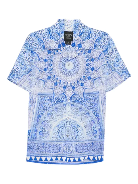 Camilla camp-collar shirt