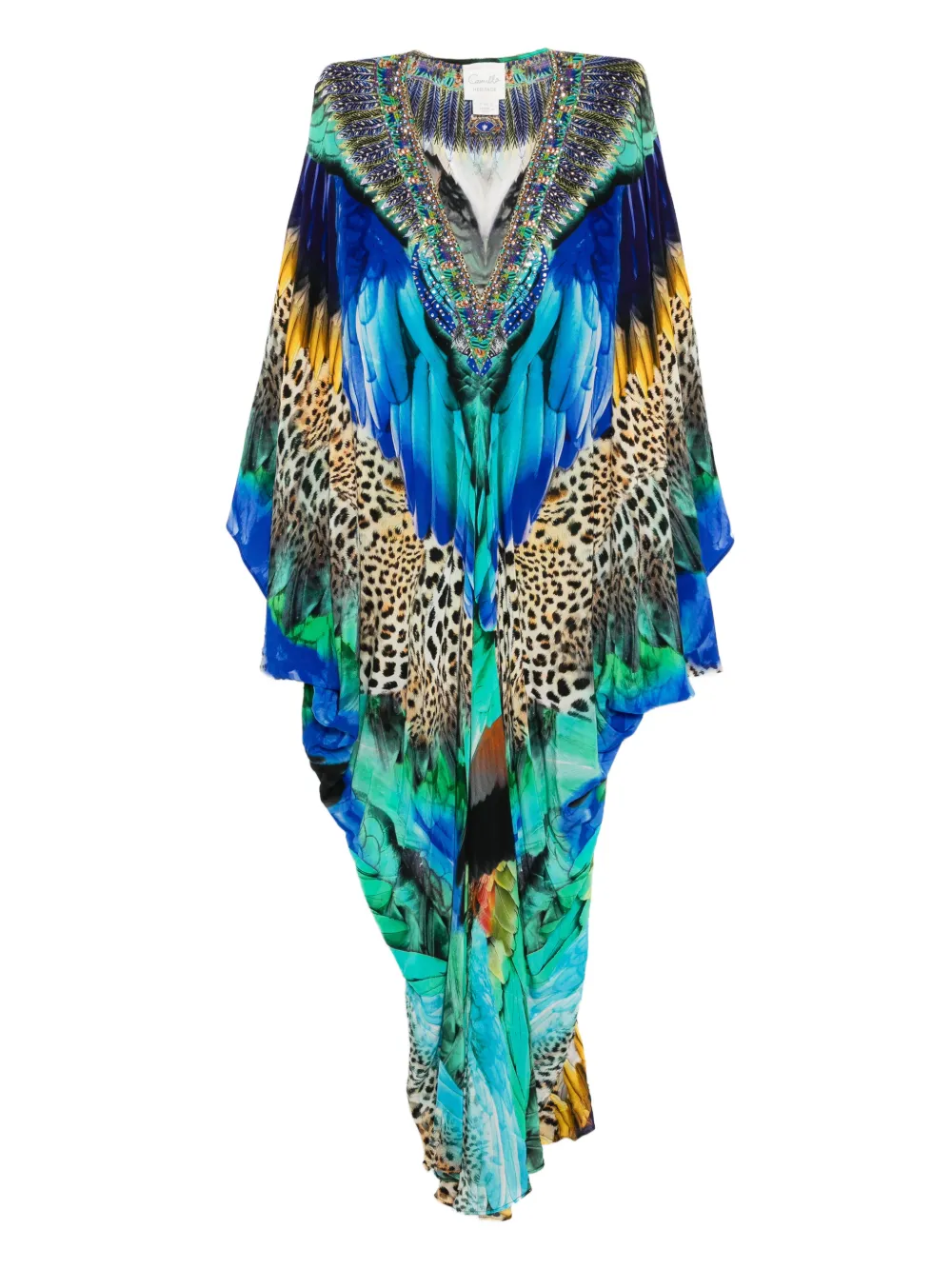 Camilla graphic-print T-shape dress - Blu