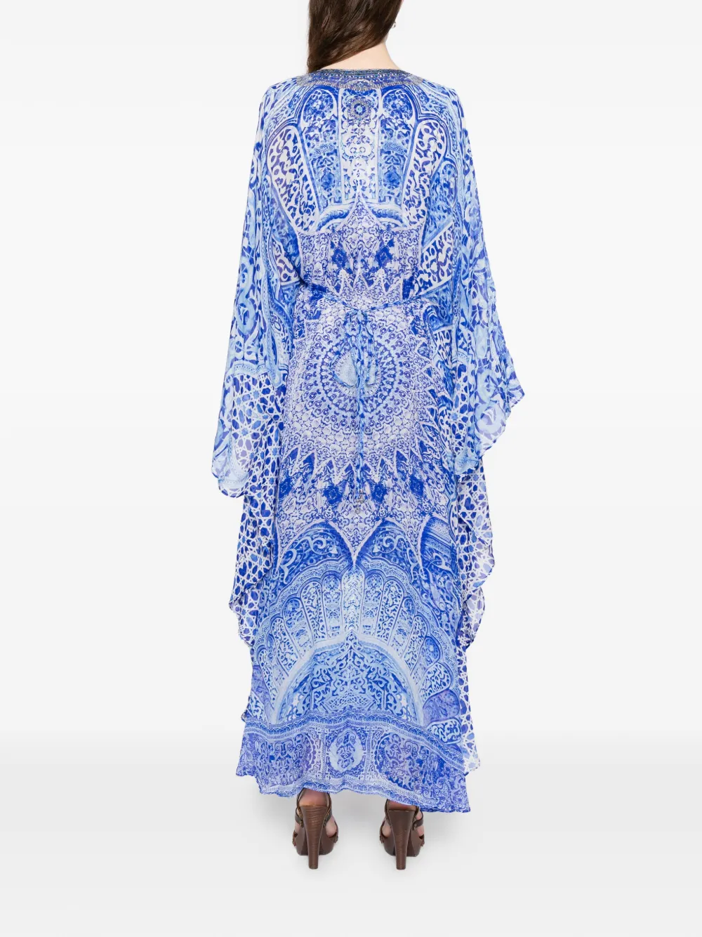 Camilla Maxi-jurk met print Blauw