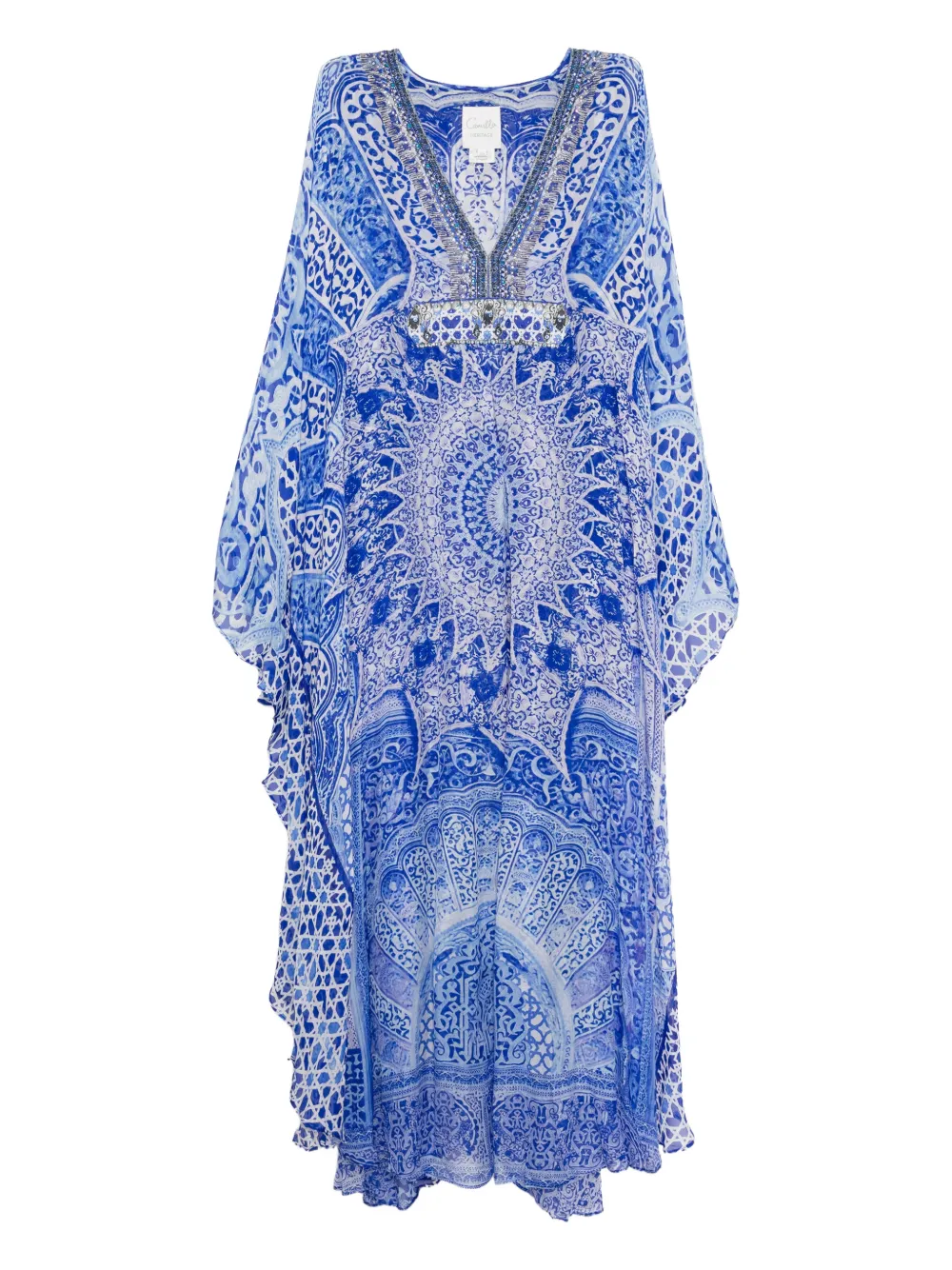 Camilla graphic-print maxi dress - Blu