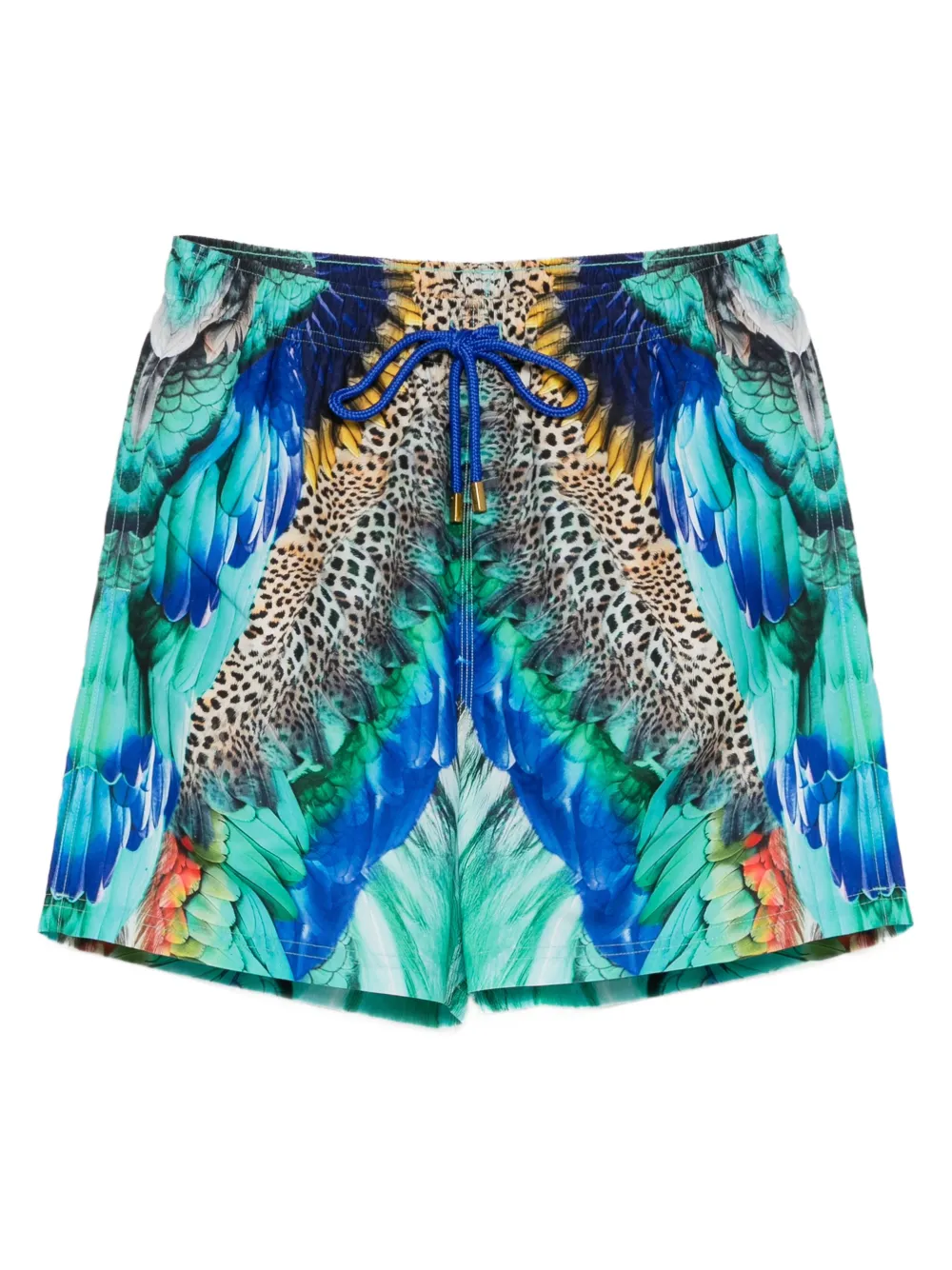 Camilla graphic-print swim shorts | Blue | Image 1