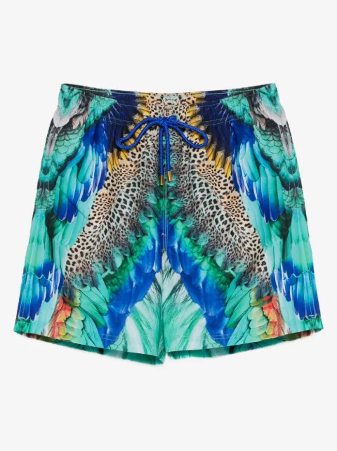 Camilla graphic-print swim shorts