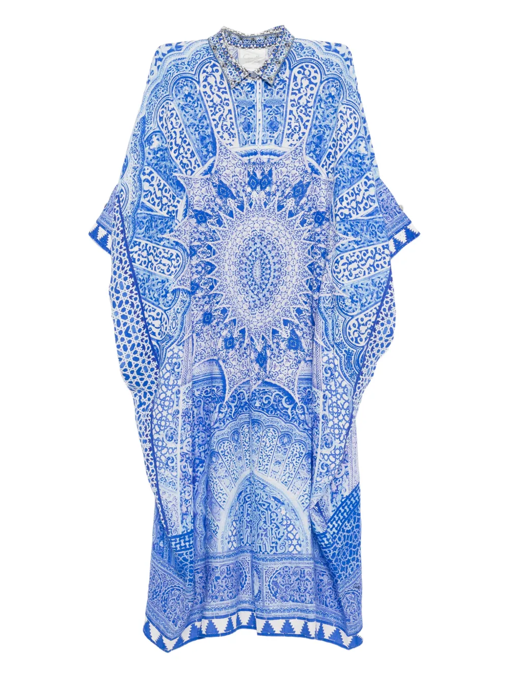 Camilla graphic-print dress - Blu