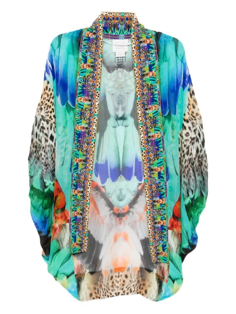 Camilla chamarra con estampado gráfico