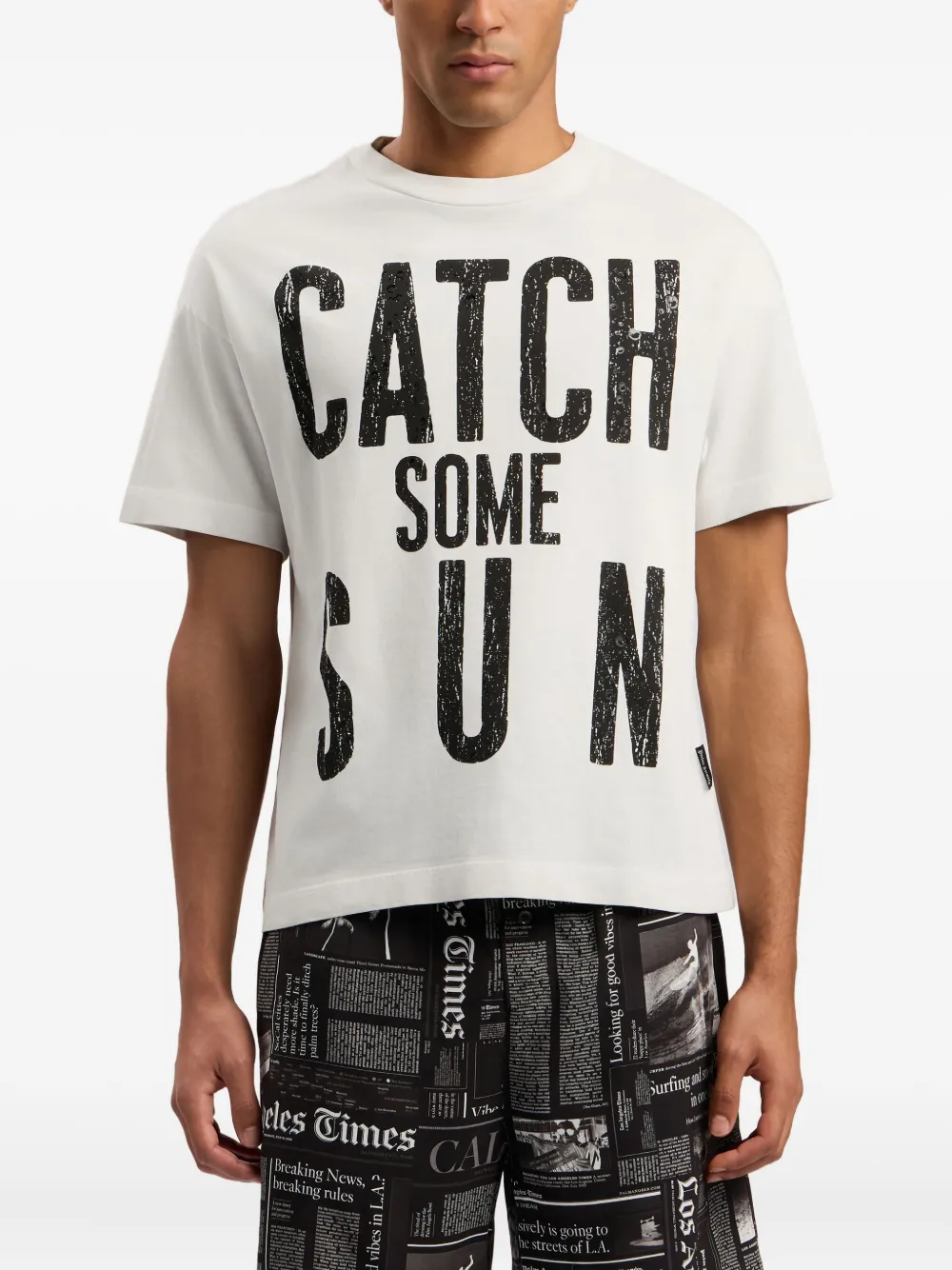 Palm Angels Slogan-print T-shirt In White