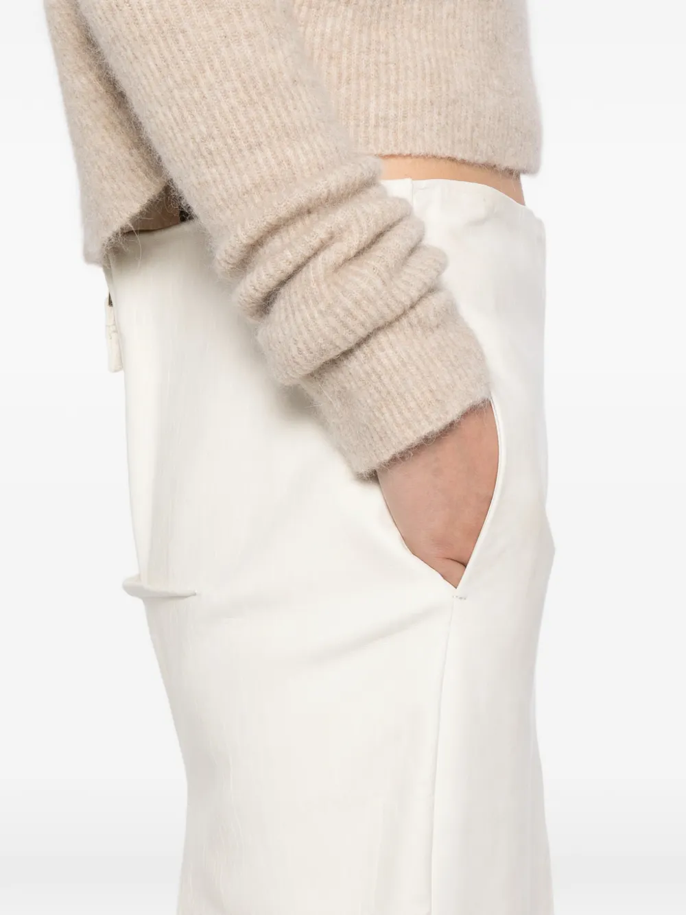 Rick Owens Sliced Skirt In Neutral