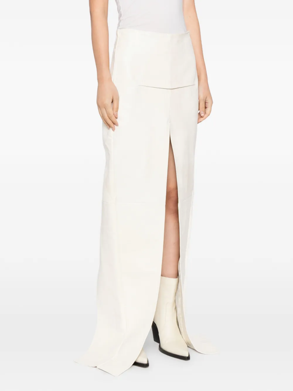 Rick Owens Sliced Skirt In Neutral