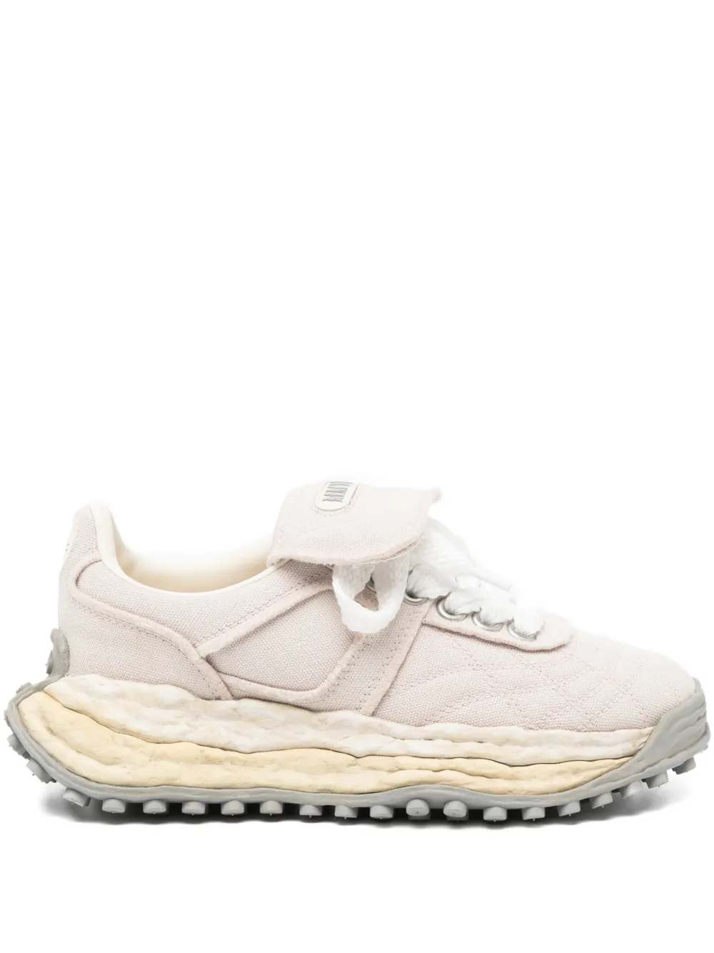 Maison MIHARA YASUHIRO logo-patched trainers | Neutrals | Image 1