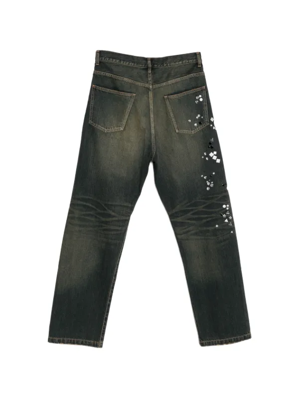 Maison MIHARA YASUHIRO crystal-embellished Jeans | Blue | FARFETCH