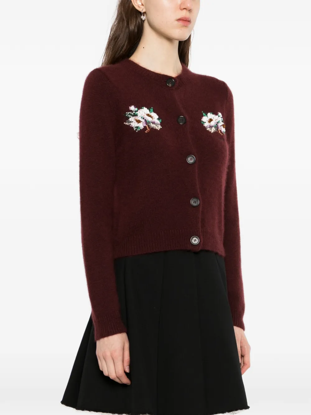  Shushu/tong Bead-embellished Cardigan - Red 