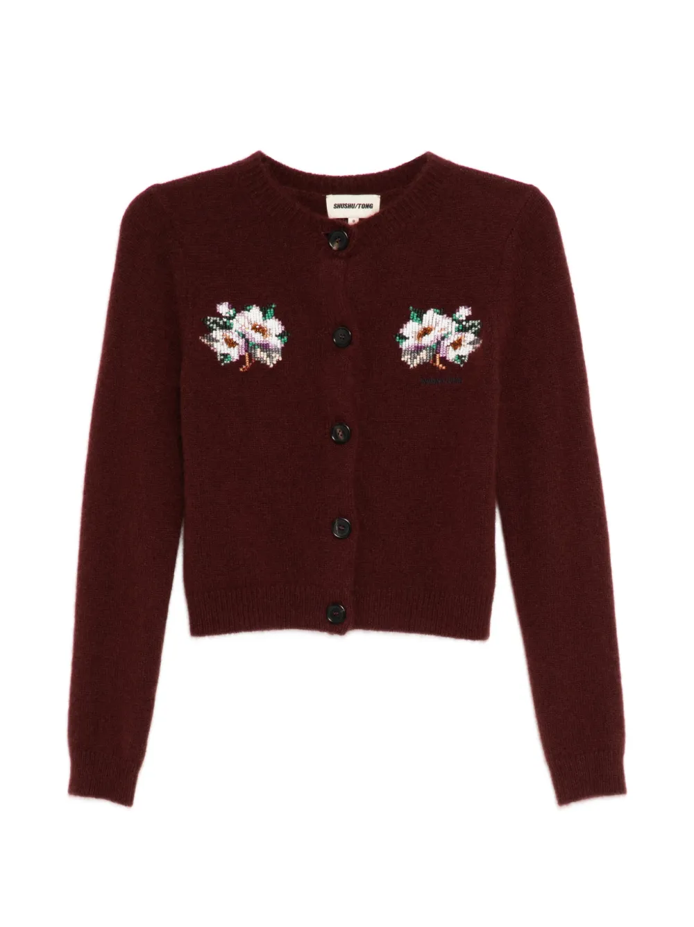 SHUSHU/TONG Cardigan con perline - Rosso