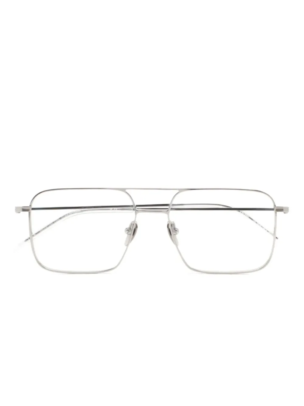 Kaleos Munger rectangular-frame glasses | Silver | Image 1