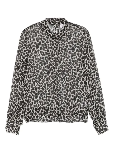Caliban animal-print blouse 