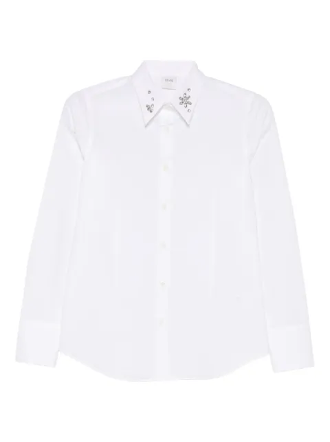 Caliban long-sleeved embellished shirt 