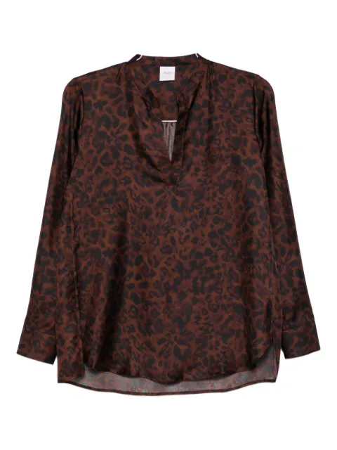 Caliban animal-print blouse
