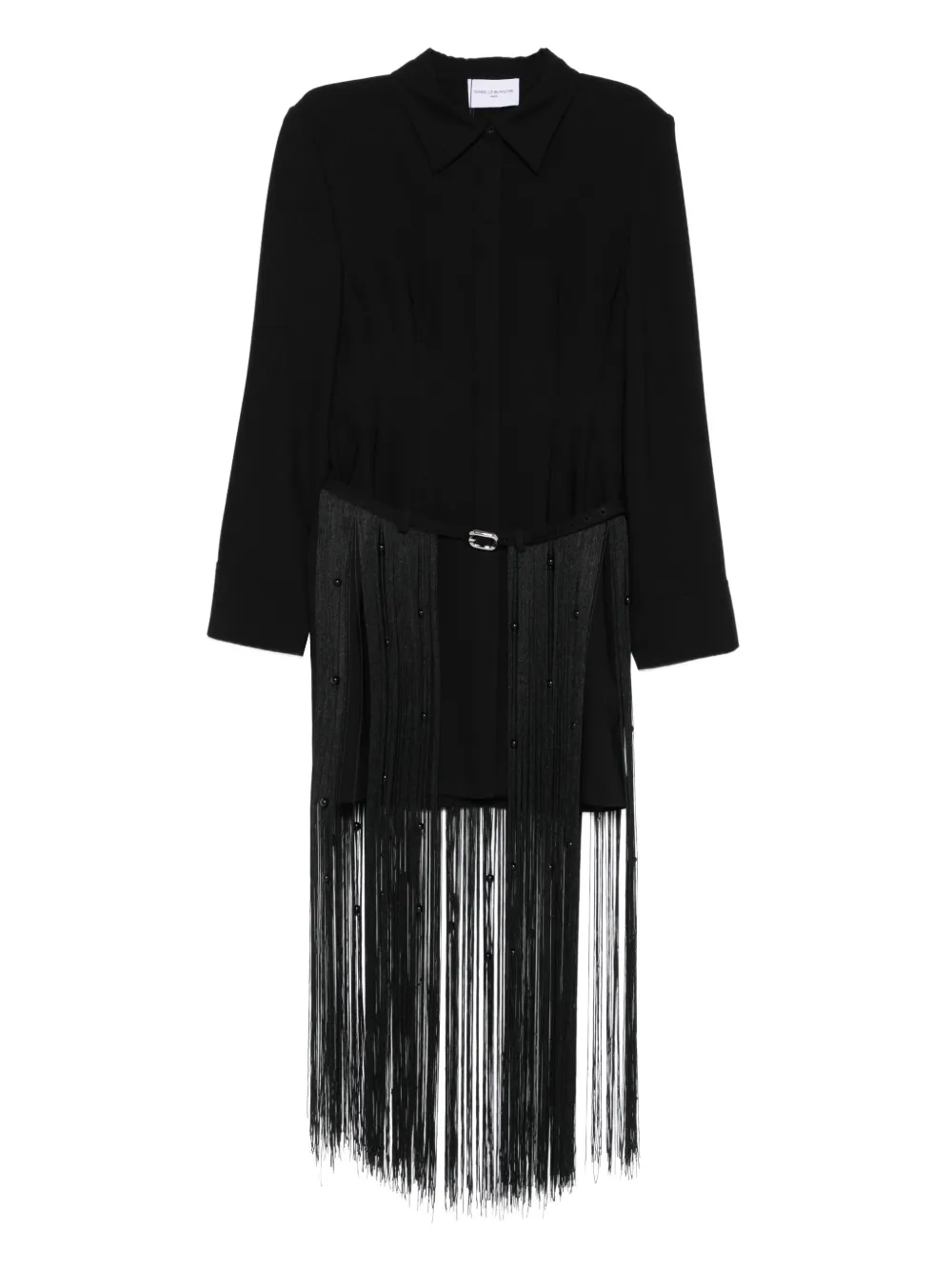 Isabelle Blanche Vestido com franjas | Preto | Image 1