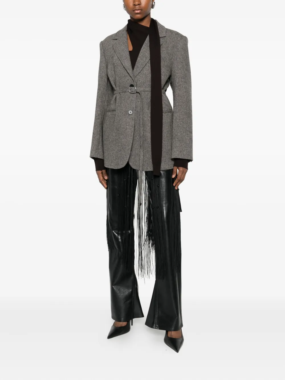 Isabelle Blanche Blazer com cinto | Blazer | Image 2