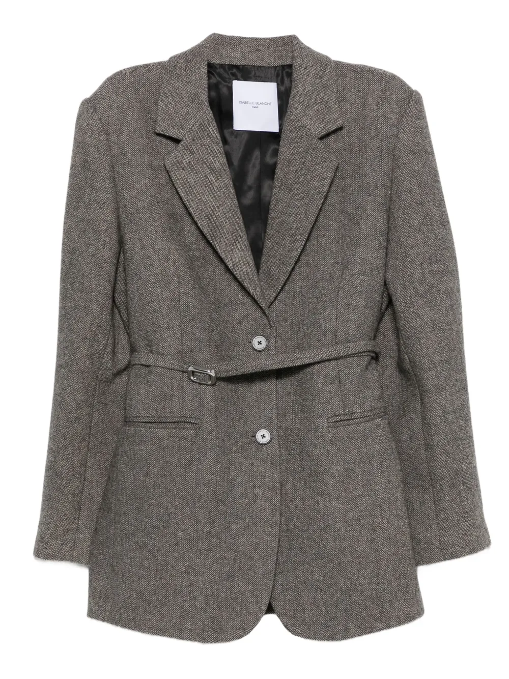 Isabelle Blanche blazer à taille ceinturée | gris | Image 1