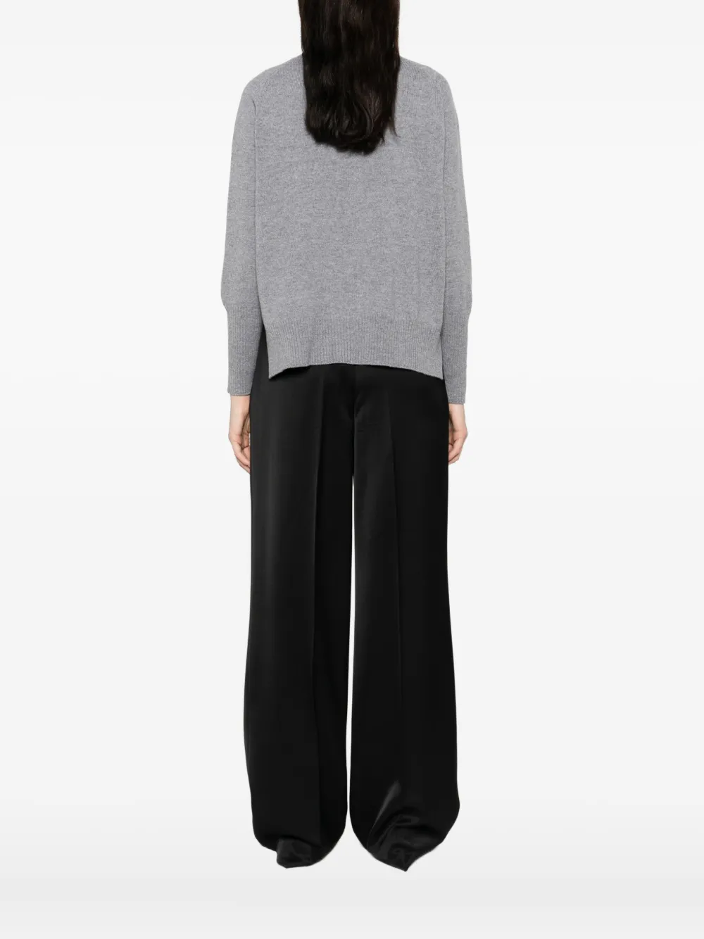 Base Wool Crewneck Sweater In Gray