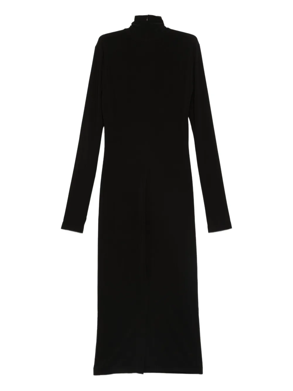 Norma Kamali Turtle-neck Midi Dress In Black