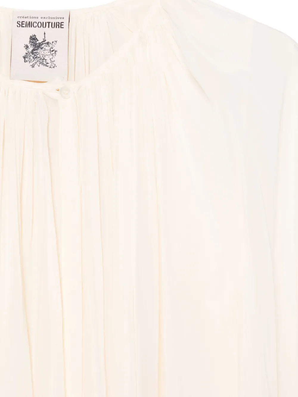 Semicouture Geplooide Blouse Wit