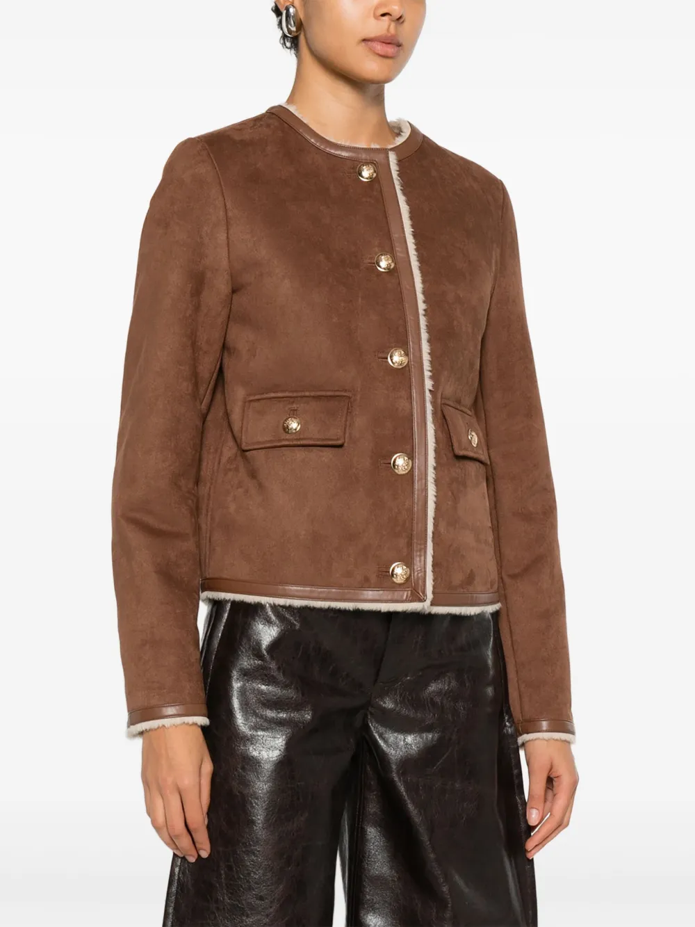 Semicouture Nora jack met knoopzak Bruin