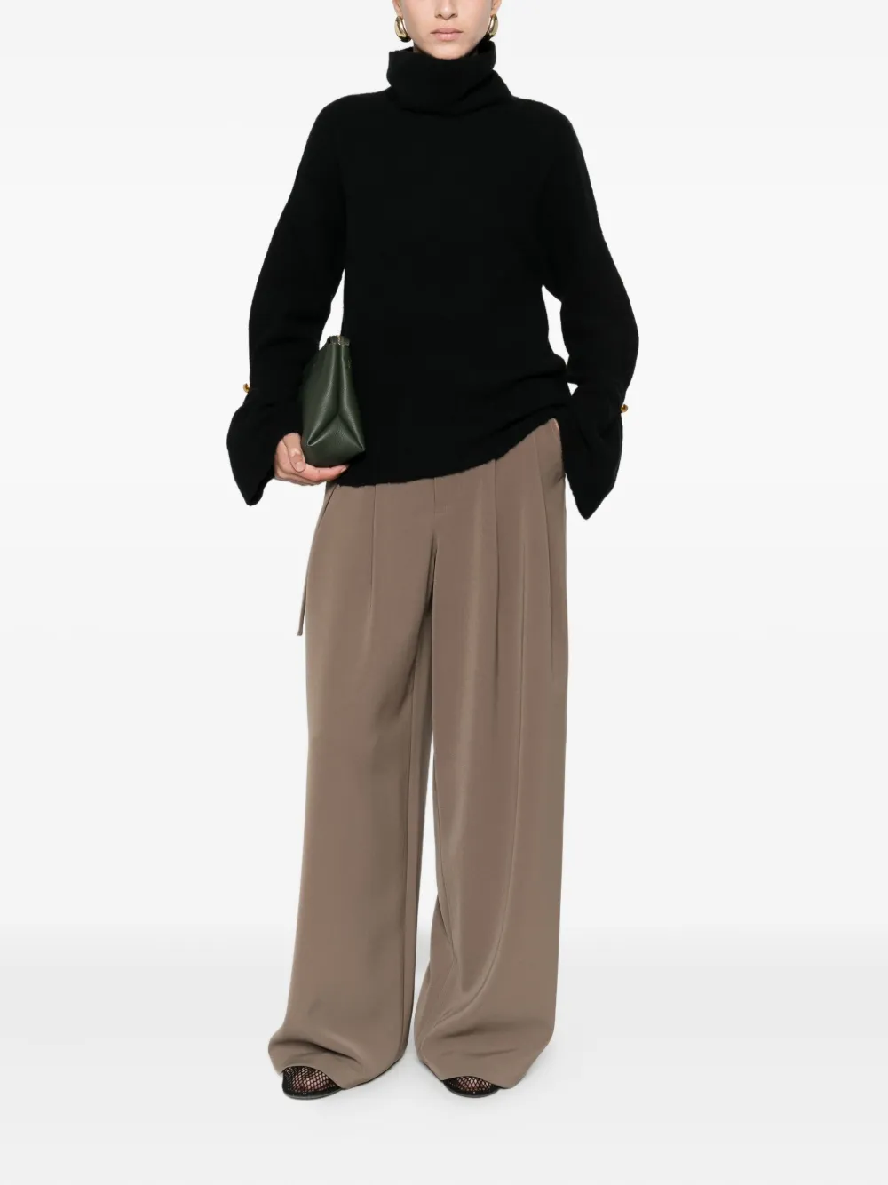 Isabelle Blanche Roll-neck Sweater In Black