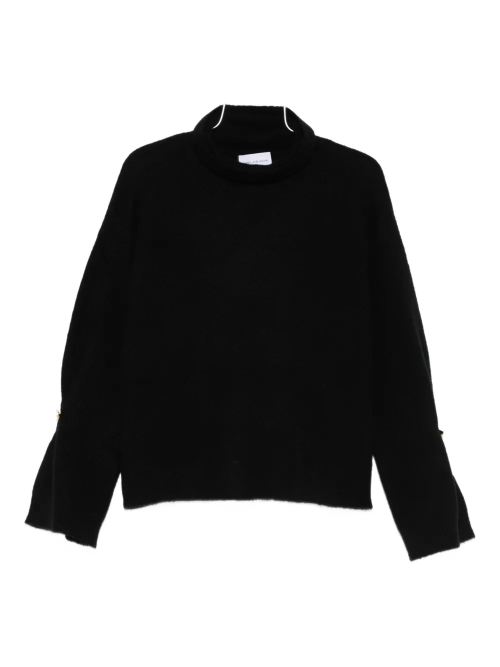 Isabelle Blanche Roll-neck Sweater In Black