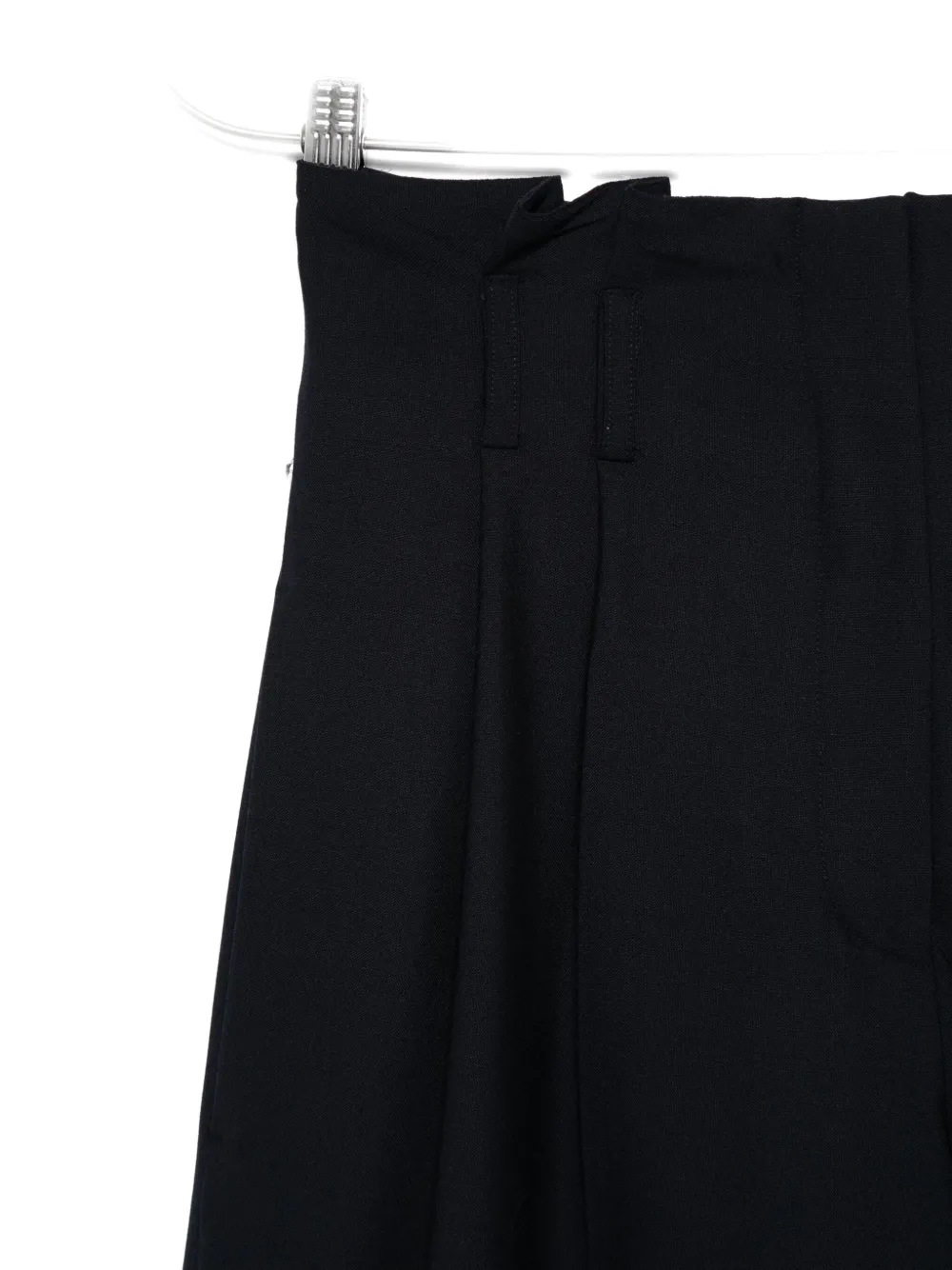 Semicouture High Waist Wide Leg Wool Blend Trousers In Blue