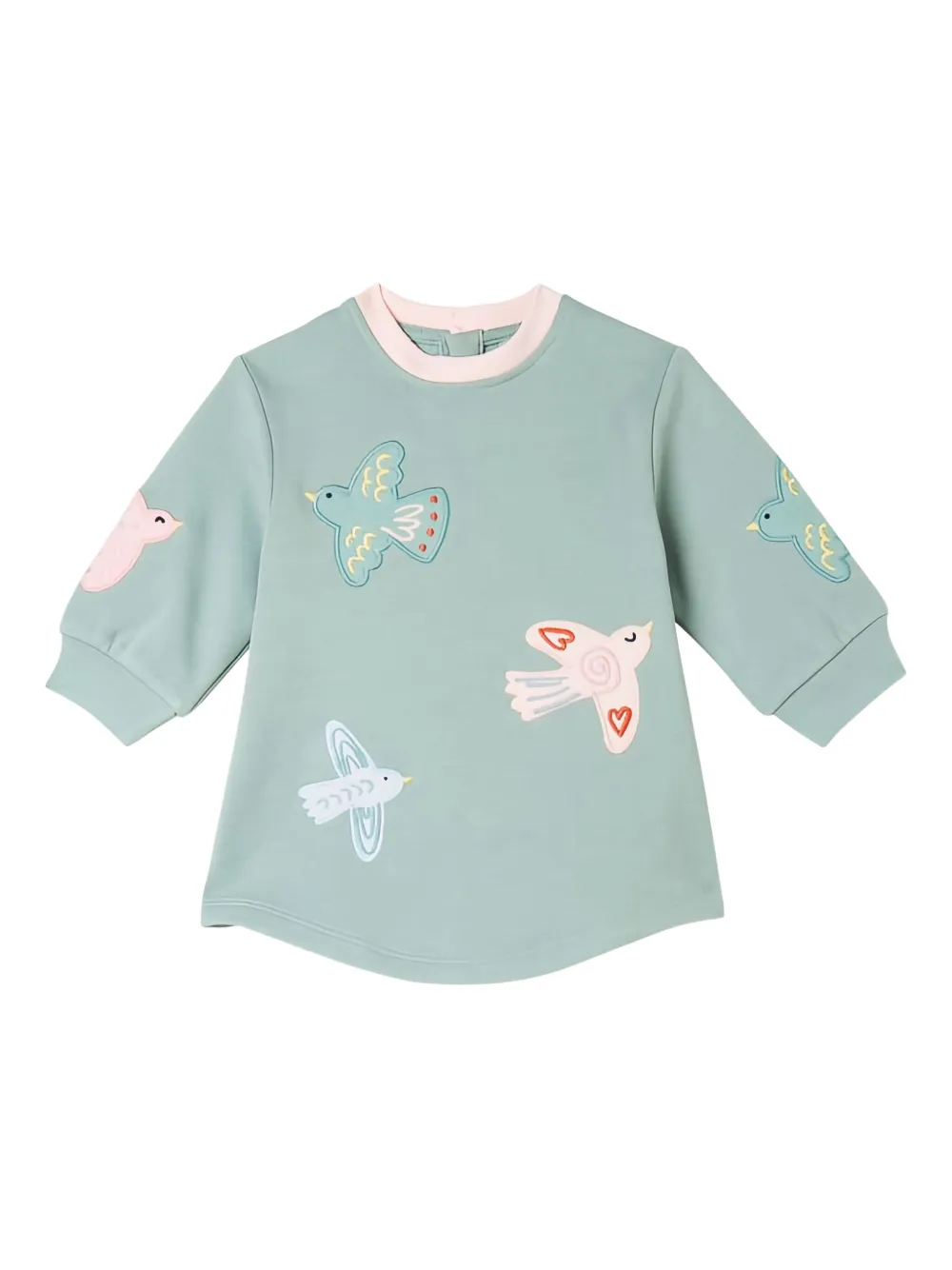 Stella McCartney Kids bird embroidered dress - Blu