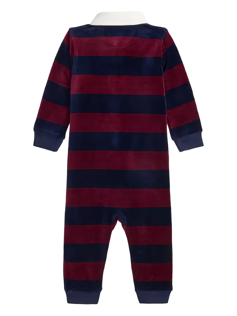 POLO RALPH LAUREN KIDS striped collared romper - Blauw