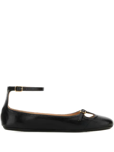Chloé Misty buckle-strap leather ballerinas
