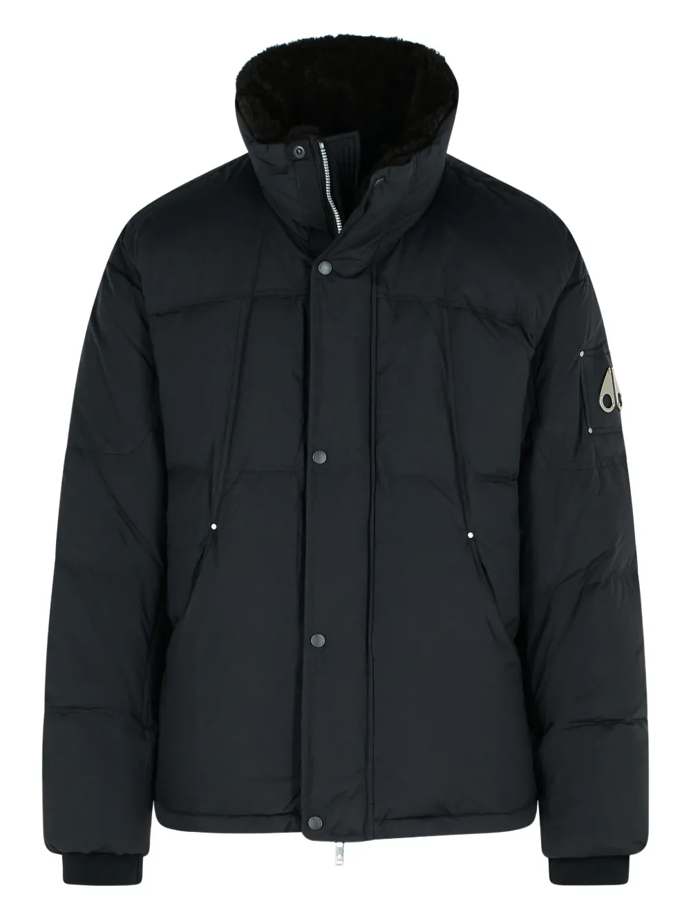 Moose Knuckles logo-patch puffer jacket | Black | Image 1